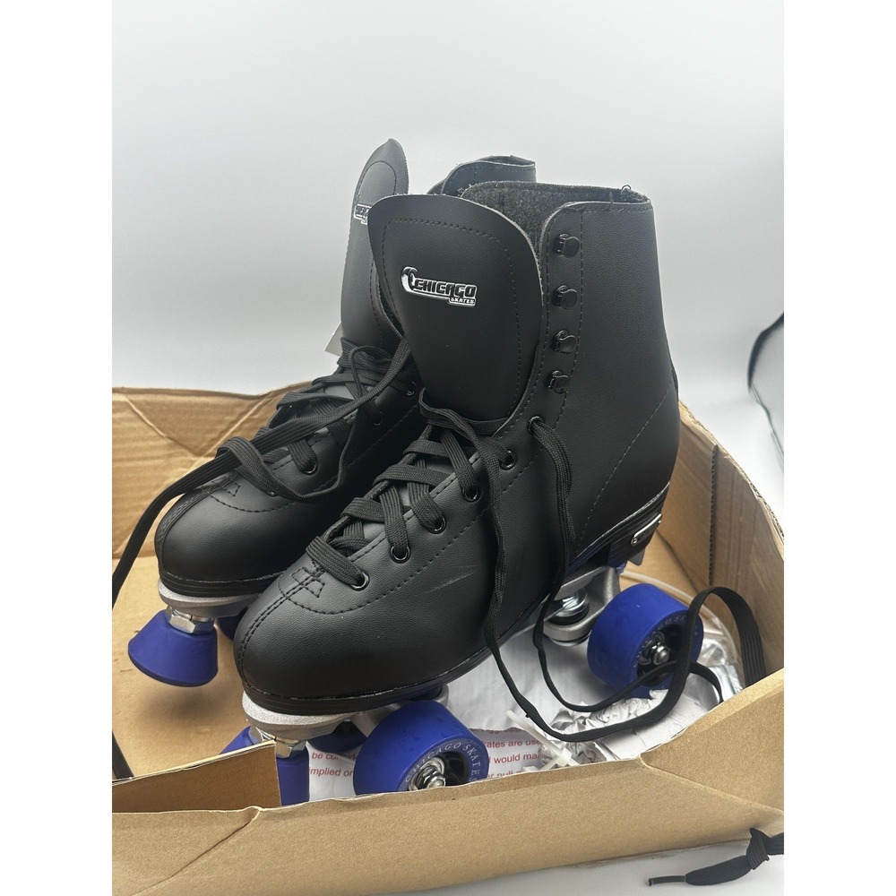 Chicago Skates Mens Rink Roller Skates Quad US 6 CRS405 405 Black Blue Wheels